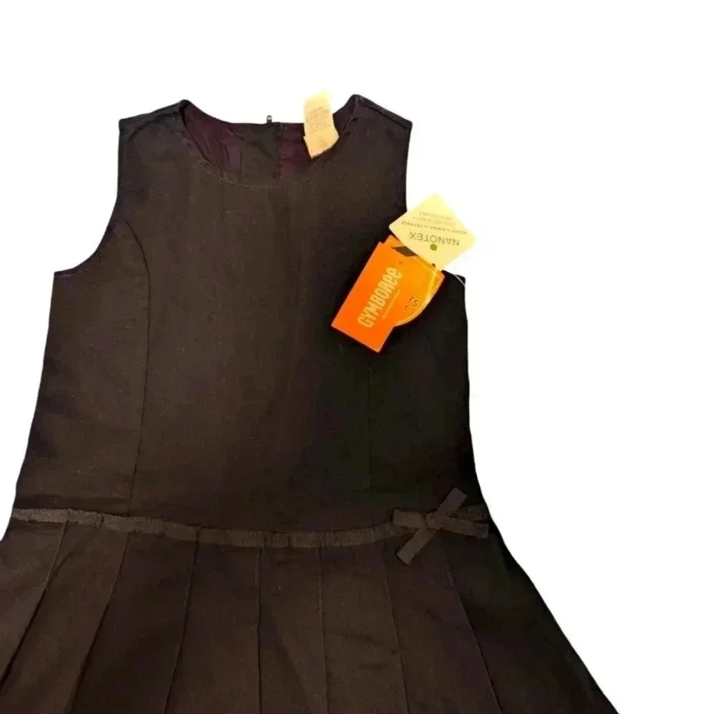 NWT Gymboree Girls' Sleeveless Twill Pleated Jumper Dress SZ 4T Navy